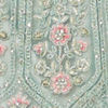 Tropical Blue Floral Patterned Lehenga